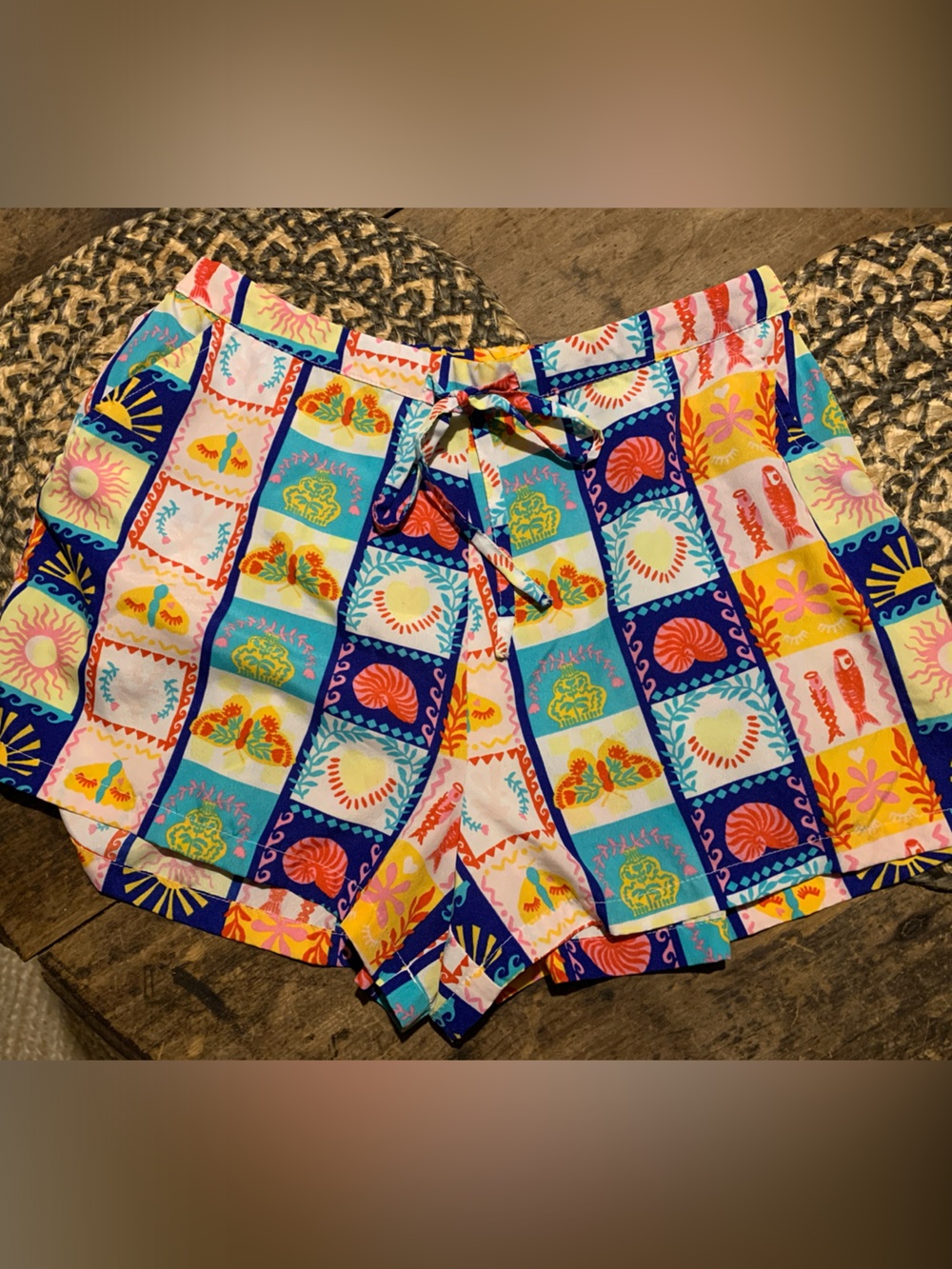 Cynthia Rowley Multicolor Patchwork Print Pajama Bottoms